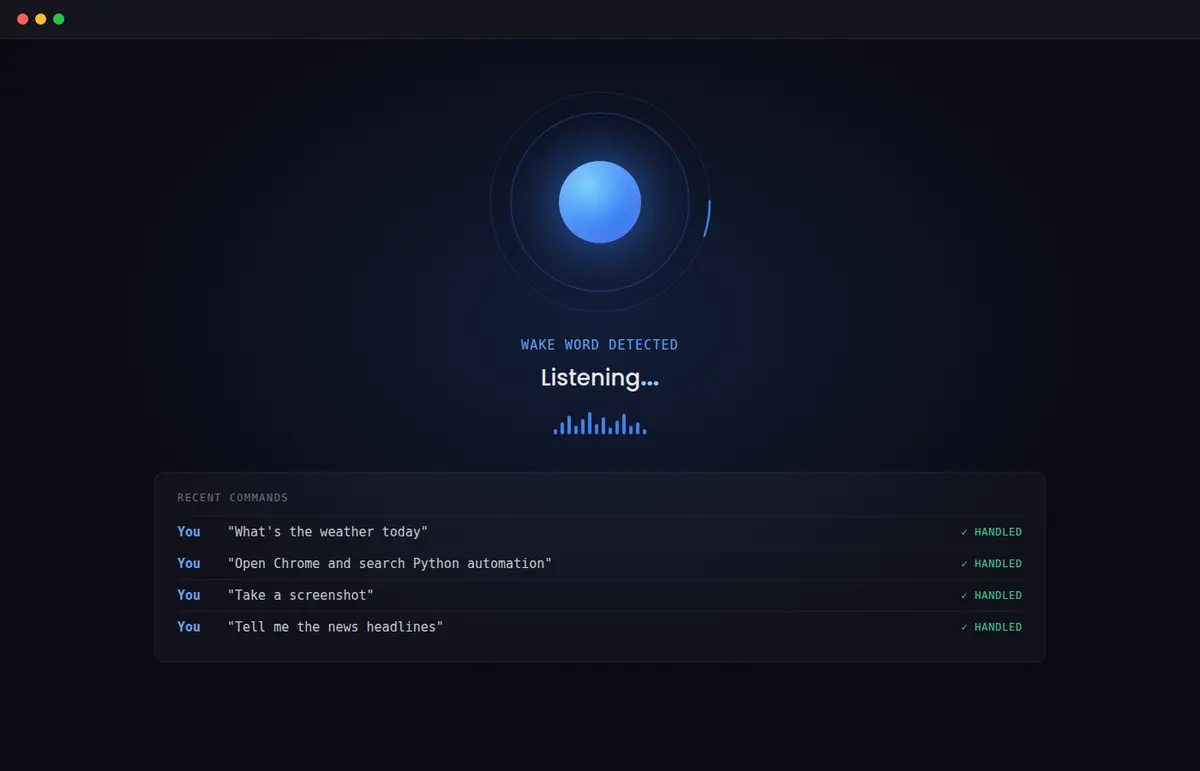 JARVIS Voice Assistant — Awarded Best Project (BCA)